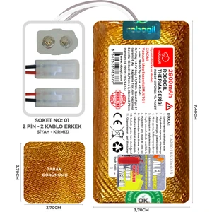 Xiaomi Vacuum Mop Essential Mjstg1 2900MAH Therma Serisi Alev Geçirmez Kaplamalı Uyumlu Robot Süpürge Bataryası T.A2901BS-XIA-023