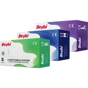 Feyza Yapı Beybi Latex Muayene Eldiveni Pudralı 1 Paket (100ADET)