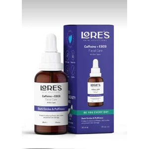 Lores Beauty Göz Altı Morlukları, Şişkinlikleri & Göz Parlatıcı Etkili Caffeine Solution 5% Egcg Serum 30ML