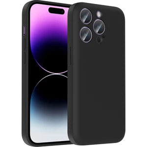 Alan Tech Apple iPhone 14 Pro Max Kılıf Kamera Korumalı Kartlık Hazneli Alt Vitra Kapak - Siyah