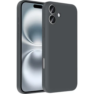Alan Tech Apple iPhone 16 Plus Kılıf Kamera Korumalı Kartlık Hazneli Alt Vitra Kapak - Gri