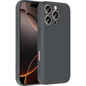 Alan Tech Apple iPhone 16 Pro Kılıf Kamera Korumalı Kartlık Hazneli Alt Vitra Kapak - Gri