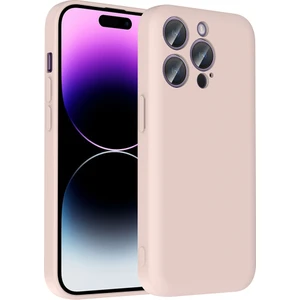 Alan Tech Apple iPhone 14 Pro Kılıf Kamera Korumalı Kartlık Hazneli Alt Vitra Kapak - Pembe