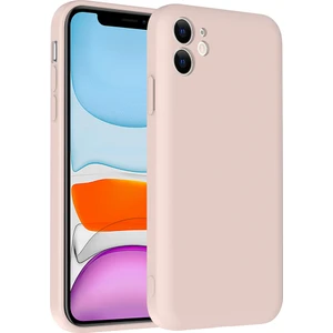 Alan Tech Apple iPhone 11 Kılıf Kamera Korumalı Kartlık Hazneli Alt Vitra Kapak - Pembe