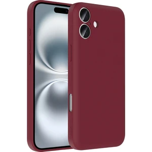 Alan Tech Apple iPhone 16 Plus Kılıf Kamera Korumalı Kartlık Hazneli Alt Vitra Kapak - Mürdüm