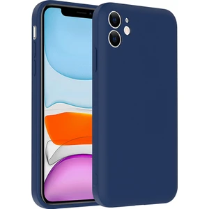 Alan Tech Apple iPhone 11 Kılıf Kamera Korumalı Kartlık Hazneli Alt Vitra Kapak - Lacivert