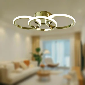 TT305-3-SR Tt Aydınlatma  Sarı Kaplama 3 Lü LED Avize