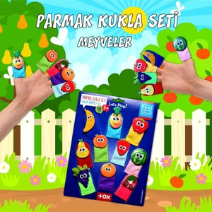 Meyveler 10 Parça Parmak Kukla, Eğitici Oyuncak T105