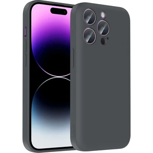 Apple iPhone 14 Pro Kılıf Kamera Korumalı Kartlık Hazneli Otnv Vitra Kapak - Gri