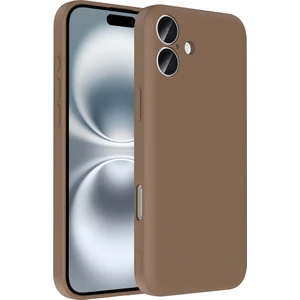 Apple iPhone 16 Plus Kılıf Kamera Korumalı Kartlık Hazneli Otnv Vitra Kapak - Kahverengi