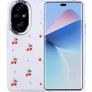 Honor 200 Kılıf Airbag Tasarımlı Simli Şeffaf Otnv Kutup Kapak - Kiraz