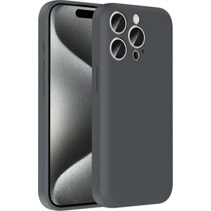 Apple iPhone 15 Pro Kılıf Kamera Korumalı Kartlık Hazneli Otnv Vitra Kapak - Gri