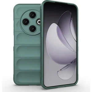 Tecno Spark 30C 4g Kılıf Esnek Tpu Oyuklu Arka Yüzey Tasarımlı Nvg Etnik Silikon Kapak - Koyu Yeşil