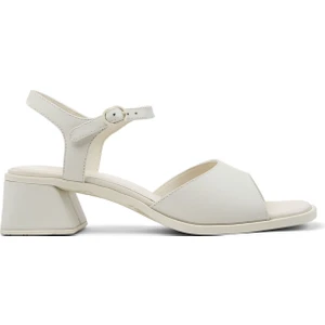 Deri Beyaz Kadın Topuklu Sandalet K201734-003
