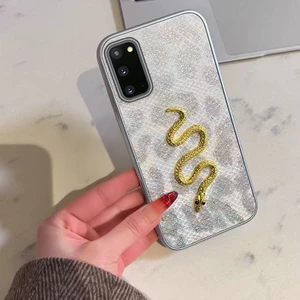 Samsung Galaxy S20 Fe Uyumlu Kılıf Zebana Golden Serpent Silikon Kılıf Gri