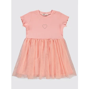 Civil Girls Kız Çocuk Elbise 2-5 Yaş Pudra