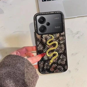 Xiaomi Redmi Note 13 Pro Plus 5g Uyumlu Kılıf Zebana Golden Serpent Silikon Kılıf Siyah