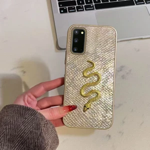 Samsung Galaxy S20 Fe Uyumlu Kılıf Zebana Golden Serpent Silikon Kılıf Gold
