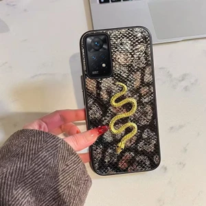 Xiaomi Redmi Note 11 Pro Uyumlu Kılıf Zebana Golden Serpent Silikon Kılıf Siyah