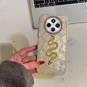 Xiaomi Redmi 14C Uyumlu Kılıf Zebana Golden Serpent Silikon Kılıf Gold