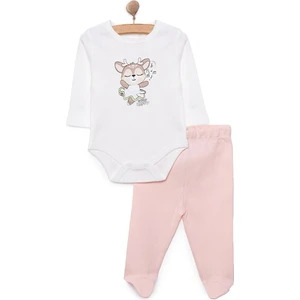 Hellobaby Ayı Baskılı Yenidoğan Kız Body-Patikli Alt Kız Bebek