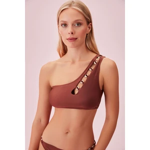 Maya Tek Omuz Aksesuarlı Bralet Bikini Üst