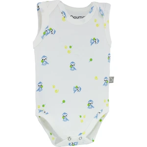 Pamuklu Bebek ÇıtÇıtlı Atlet Body Mavi Miskin Zarf Yaka 0-36 ay