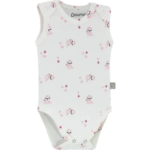 Pamuklu Bebek ÇıtÇıtlı Atlet Body Pembe Miskin Zarf Yaka 0-36 ay