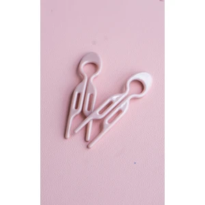 Mini Saç Pini - Kemik Asetat Yüksek Kalite - 4.5 cm - Pembe