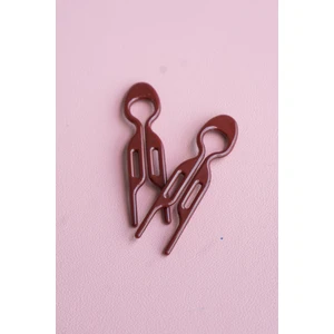 Mini Saç Pini - Kemik Asetat Yüksek Kalite - 4.5 cm Kırmızı