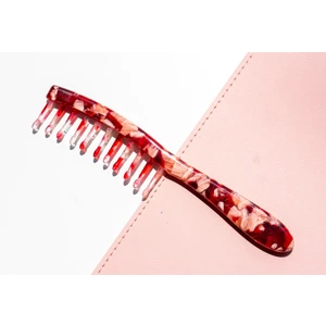 Özel Tasarım Tarak - Kemik Asetat Kırmızı