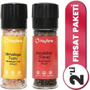 Karabiber & Himalaya Değirmen Baharat Seti