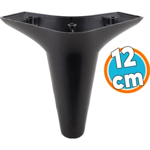 Mobilya Kanepe Sehpa Puf Koltuk Ayağı Siyah Baza Ayak 12 Cm