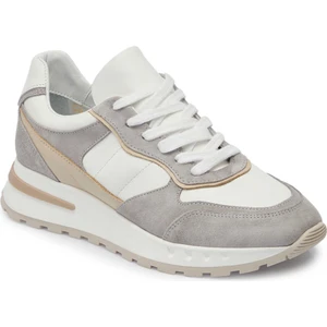 Gri Hakiki Deri Kadın Sneaker - K24I1AY67136-K56
