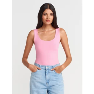 20977 Kalın Askılı Poliamid Atlet-Pembe