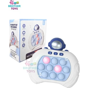 Brother Toys Işıklı Popit Oyun Konsolu Pop It Quick Push Oyuncak Astronot Model