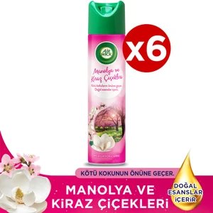 Air Wick Airwick Aerosol Manolya ve Kiraz Çiçeği Oda Kokusu (6 x 300 Ml)