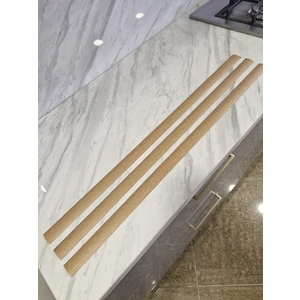 Parke Eşik Çıtası Kendinden Silikonlu Yapışkanlı Meşe Renkli Alüminyum Profil 90 Cm/3 Adet.