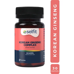 Korean Ginseng Complex 30 Bitkisel Kapsül - Panax Ginseng, Ginseng Ekstraktı, L-Arjinin, Ginkgo
