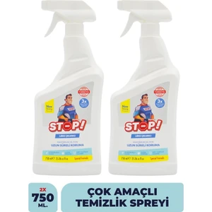 Stop Forte 2'li Sıvı Leke Çıkarıcı Seti - 750 ml, Güçlü Formül, Tüm Yüzeyler İçin Uygun, Türkiye'de Üretilmiştir