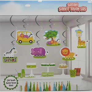 6 Lı Safari Temalı Tavan Süs