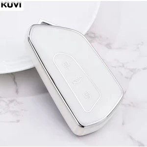 Volkswagen Id.3 Id.4 Anahtar Kılıfı Beyaz-Silver