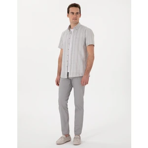 Pierre Cardin Erkek Gri Slim Fit Kanvas Pantolon 50308077-VR024