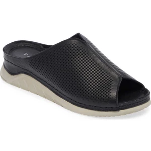 Siyah Hakiki Deri Kadın Terlik - K24Y1TR67088-A23