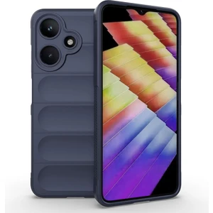 Bilişim Aksesuar Infinix Hot 30I Kılıf Esnek Tpu Oyuklu Arka Yüzey Tasarımlı Sah Etnik Silikon Kapak - Lacivert