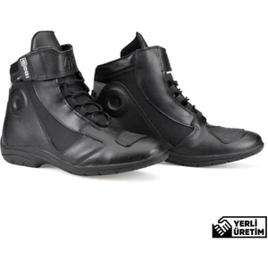 4riders City Evo Ce Sertifikalı Korumalı Motosiklet botu Siyah