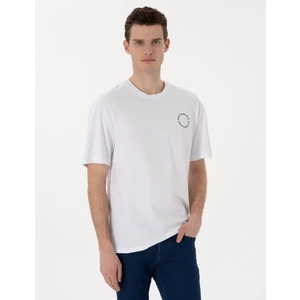 Pierre Cardin Erkek Beyaz Comfort Fit Bisiklet Yaka Tişört 50310076-VR013
