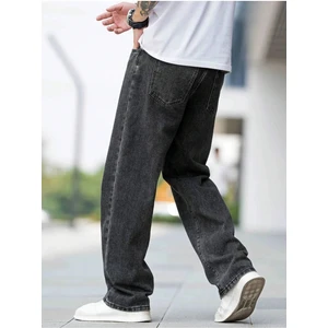 Erkek Casual Baggy Denim Jean Kot Pantolon