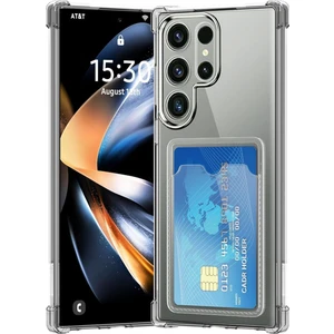Samsung Galaxy S25 Ultra Kılıf Kamera Koruma ve Köşe Korumalı Kartlıklı Cüzdanlı Darbe Emici Kapak