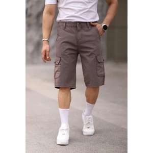 Erkek Slim Fit Kargo Cepli Kapri Şort